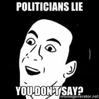politicians lie